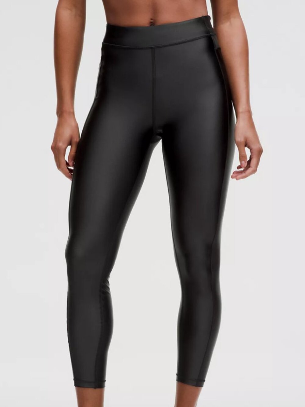 LULULEMON Classic Black Satin Shine High Rise Tights Sz 8